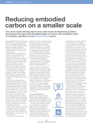 Reducing embodied carbon on a smaller scale