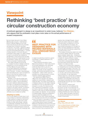 Viewpoint: Rethinking 'best practice' in a circular construction economy
