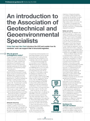 An introduction to the Association of Geotechnical and Geoenvironmental Specialists