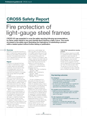 CROSS Safety Report: Fire protection of light-gauge steel frames