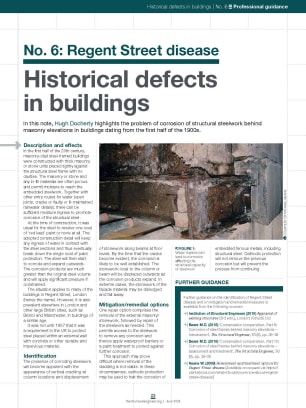 Historical defects in buildings – No. 6: Regent Street disease