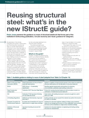 Reusing structural steel: what's in the new IStructE guide?