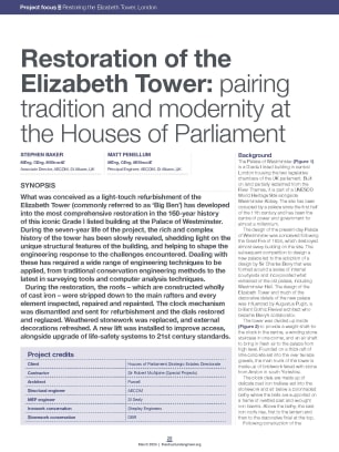 Restoration of the Elizabeth Tower: pairing tradition and modernity at the Houses of Parliament