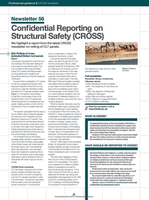 Confidential Reporting on Structural Safety: newsletter 56