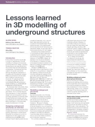 Lessons learned in 3D modelling of underground structures