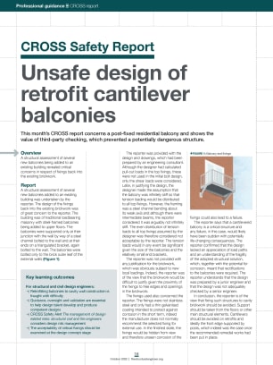 CROSS Safety Report: Unsafe design of retrofit cantilever balconies