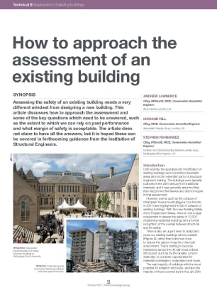 How to approach the assessment of an existing building