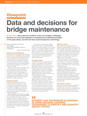 Viewpoint: Data and decisions for bridge maintenance