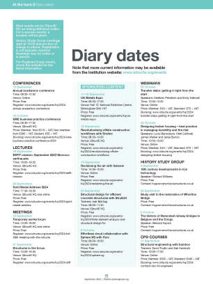 Diary dates (September 2024)