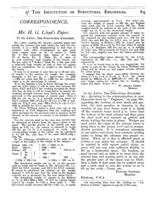 Discussion on Mr. H.G. Lloyd's Paper