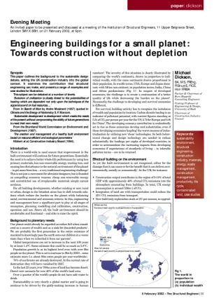 Engineering buildings for a small planet: Towards construction without depletion