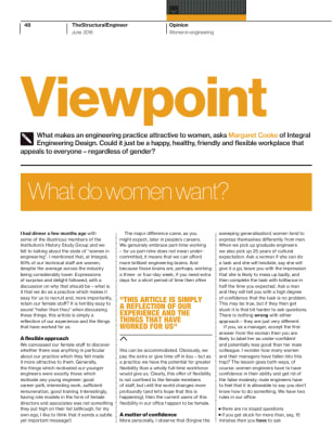 Viewpoint: What do women want?