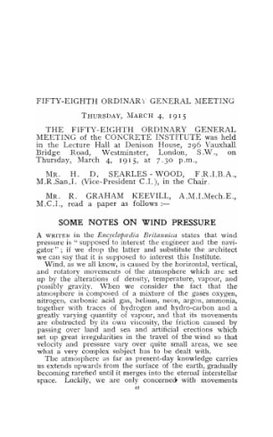 Some notes on wind pressure