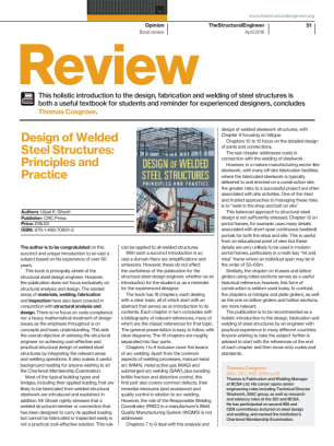 Book review: Design of welded steel structures: Principles and practice