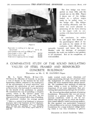 A Comparative Study of the Sound Insulating Values of Steel Framed and Reinforced Concrete Buildings