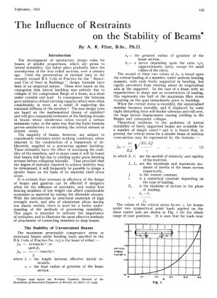 The Influence of Restraints on the Stability of Beams
