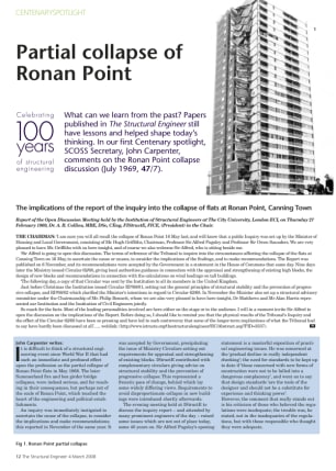 Centenary spotlight on Ronan Point collapse