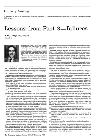 Lessons From Part 3 - Failures