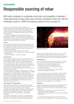 Responsible sourcing of rebar