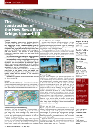 The construction of the New Rewa River Bridge, Nausori, Fiji