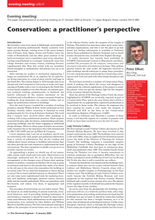 Conservation: what should the structural engineer contribute? [Viewpoint]