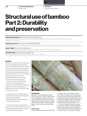 Structural use of bamboo. Part 2: Durability and preservation