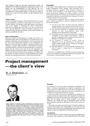Project Management - the Client's View