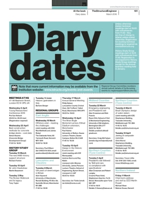 Diary dates (March 2016)