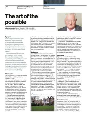 President's Inaugural Address: The art of the possible