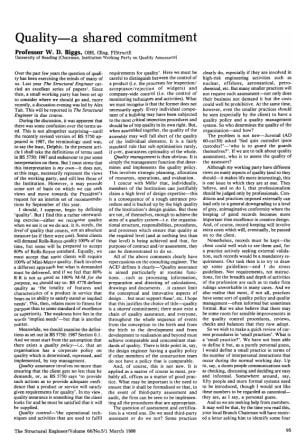 Quality - a Shared Commitment