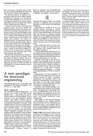 Correspondence on A New Paradigm for Structural Engineering by Dr. D.M. Brohn