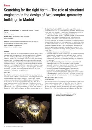 Searching for the right form - The role of structural engineers in the design of two complex-geometr