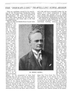 The "Dorman-Long" Travelling Scholarship