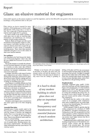Glass: an Elusive Material for Engineers
