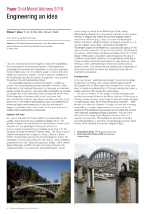 Paper Gold Medal Address 2010: Engineering an idea