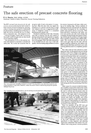 The Safe Erection of Precast Concrete Flooring