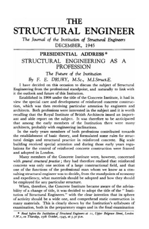 Presidential Address. Structural Engineering as a Profession. The Future of the Institution