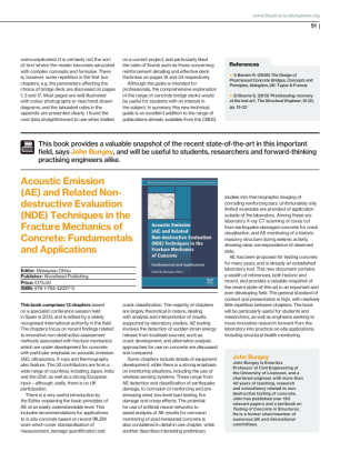 Book review: Acoustic emission and related non-destructive evaluation techniques in the fracture mechanics of concrete: Fundamentals and applications