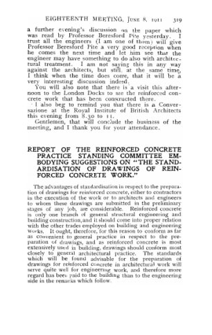 Report of the Reinforced Concrete Practice Standing Committee embodying suggestions on the "Standard