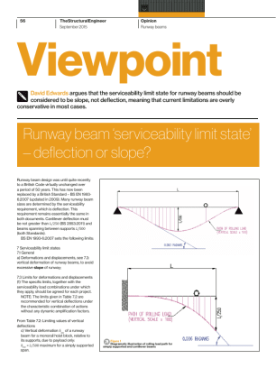 Viewpoint: Runway beam ‘serviceability limit state’ – deflection or slope?