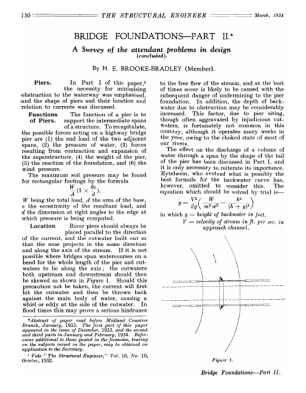 Bridge Foundations-Part II. A Survey of the Attendant Problems in Design (Concluded)
