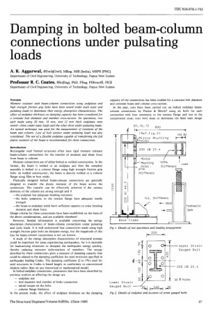 Damping in Bolted Beam-Column Connections Under Pulsating Loads