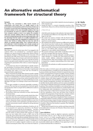 An alternative mathematical framework for structural theory
