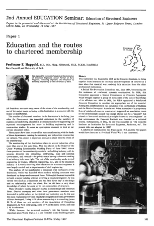 Education and the Routes to Chartered Membership
