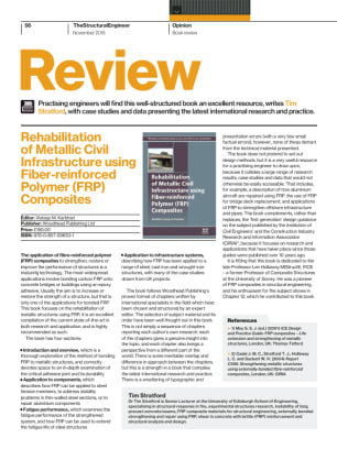 Book review: Rehabilitation of Metallic Civil Infrastructure using FRP Composites