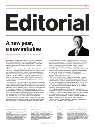 Editorial: A new year a new initiative The Institution of Structural