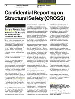 Confidential Reporting on Structural Safety (CROSS)