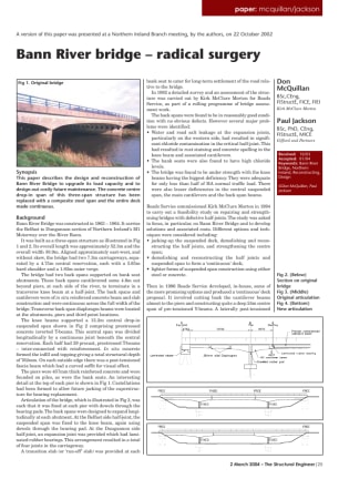 Bann River bridge: radical surgery