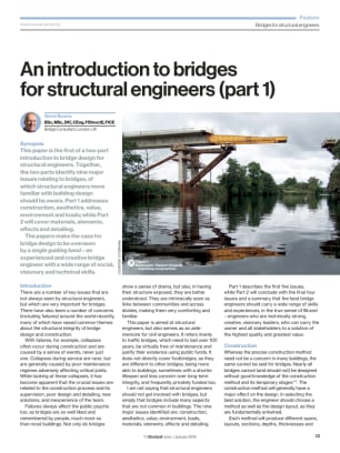 An introduction to bridges for structural engineers (Part 1)