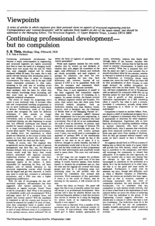 Continuing Professional Development - But no Compulsion